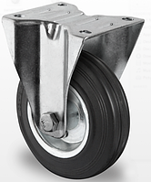 Неповоротное колесо диаметром 125 мм из стандартной черной резины