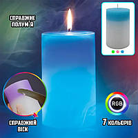 Воскова свічка з підсвічуванням світлодіодна хамелеон Candled Magic LED міняюча колір магічна декоративна