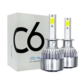 Комплект LED ламп C6 HeadLight H1 12v COB iC227