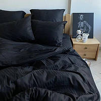"чорне" постільна білизна євро тканина мікрострайп сатин