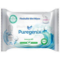 Влажная туалетная бумага Puregenix без спирта 60 шт Турция