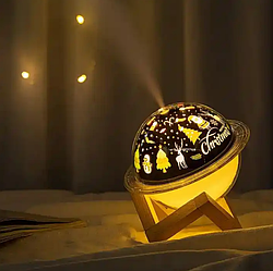 Нічник — зволожувач повітря Марс 3D Moon Lamp USB / 8084