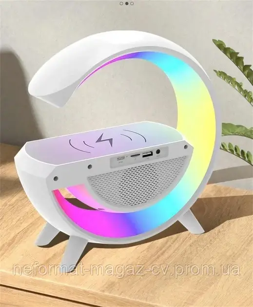 RGB Светильник, с беспроводной зарядкой и Bluetooth колонкой LED WIRELESS CHARGING SPEAKER - фото 3 - id-p1852952200