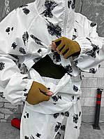 Тактичний маскувальний костюм Клякса. Маскхалат ляпки. Маскувальний костюм зимовий Multicam Alpine