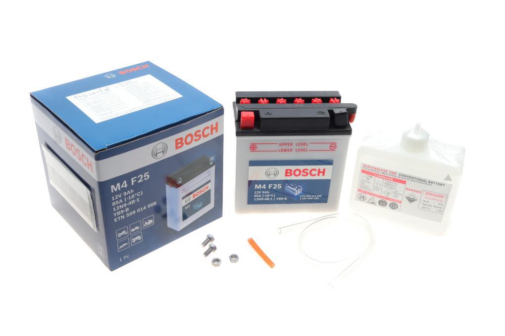 Акумуляторна батарея 9Ah/85A (136х76х134/+L/B0) (мото) замінено на 0986FA1030 BOSCH 0 092 M4F 250 UA62, фото 1