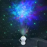 Дитячий нічник проєктор зоряного неба Астронавт Sky Star Astronaut Lamp лазерний проєктор галактики з пультом, фото 2