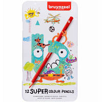 Карандаши цветные Bruynzeel Super Colour в металлической коробке 12 шт (8712079434427) - Топ Продаж!