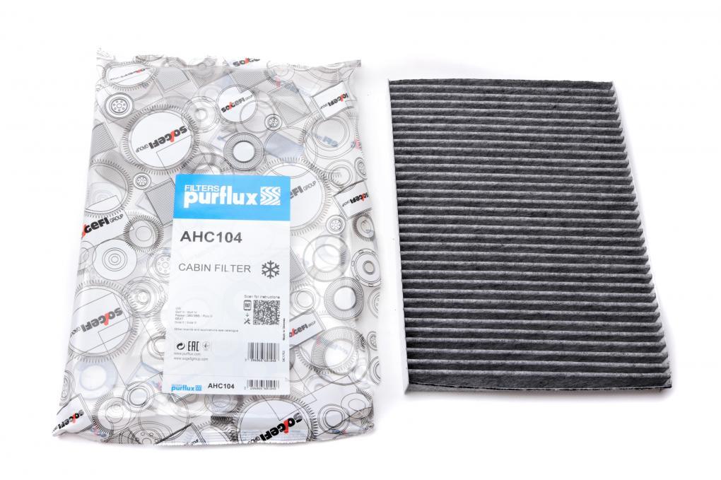 Фільтр салону VW Golf 1.6/1.8/1.9SDI/1.9TDI/2.0-16V 97- (вугільний) PURFLUX AHC104 UA62, фото 1