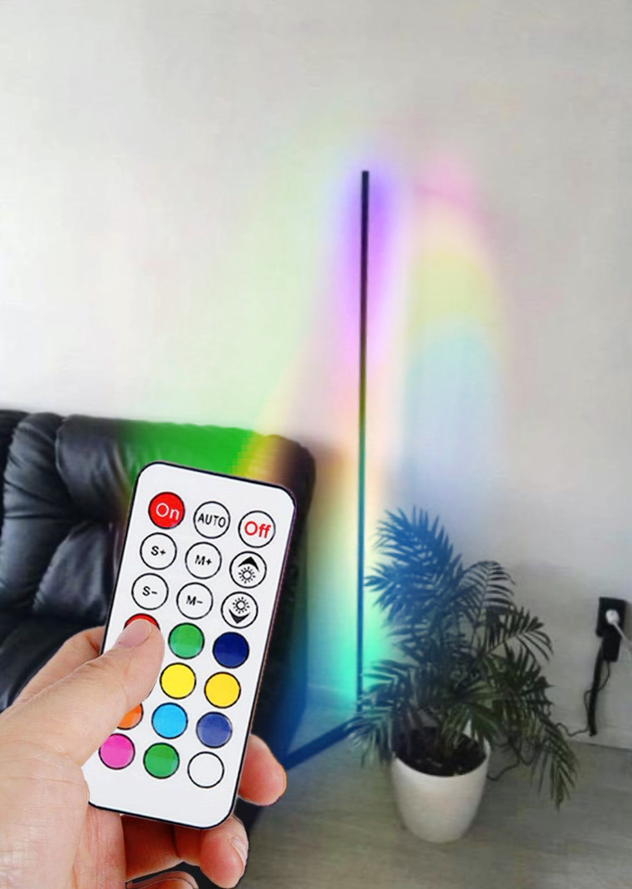 Кутова LED RGB-лампа торшер STAND 1.2 м з пультом керування підсвітка кімнати підлогова від USB