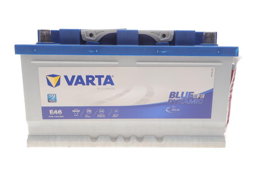 Акумуляторна батарея 75Ah/730A (315x175x175/+R/B13) (Start-Stop EFB) Blue Dynamic E46 575500073 D842 UA62