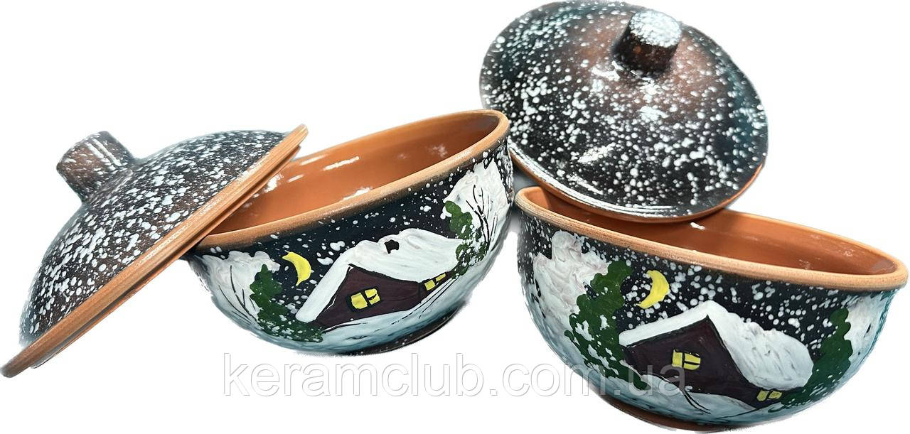 Керамічний горщик Керамклуб Зима V 500 л