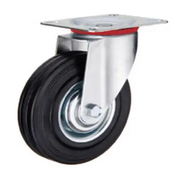 Поворотне колесо діаметром 75 мм зі стандартної чорної гуми