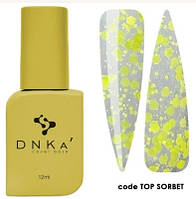 Топ для гель-лака без липкого слоя DNKa Top Sorbet, 12 мл