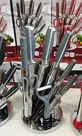 Набір ножів Zepline ZP-027 8 предметів, сталеві, колір сірий (ip100088)