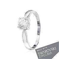 Серебряное кольцо на помолвку классическое, К2С/455