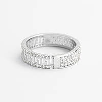 Серебряное кольцо двухстороннее дорожки, Размер 16,0, Вес: 2.70 г