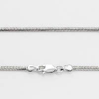 Серебряная цепочка снейк плоский, Размер 40 см x 0,25 см, Вес: 3.80 г 4.30, 50 см x 0,25 см