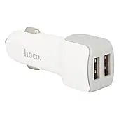 Автомобільний зарядний пристрій HOCO Grand Style 2USB/2.4A iPhone, білий (Z23)