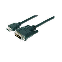 Кабель для передачи видеосигнала HDMI to DVI-D AM/AM ASSMANN 60Гц 2м черный (AK-330300-020-S)