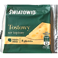 Сир тостерний плавлений 8 пластин Swiatowid Tostowy ser topiony 130 г Польща