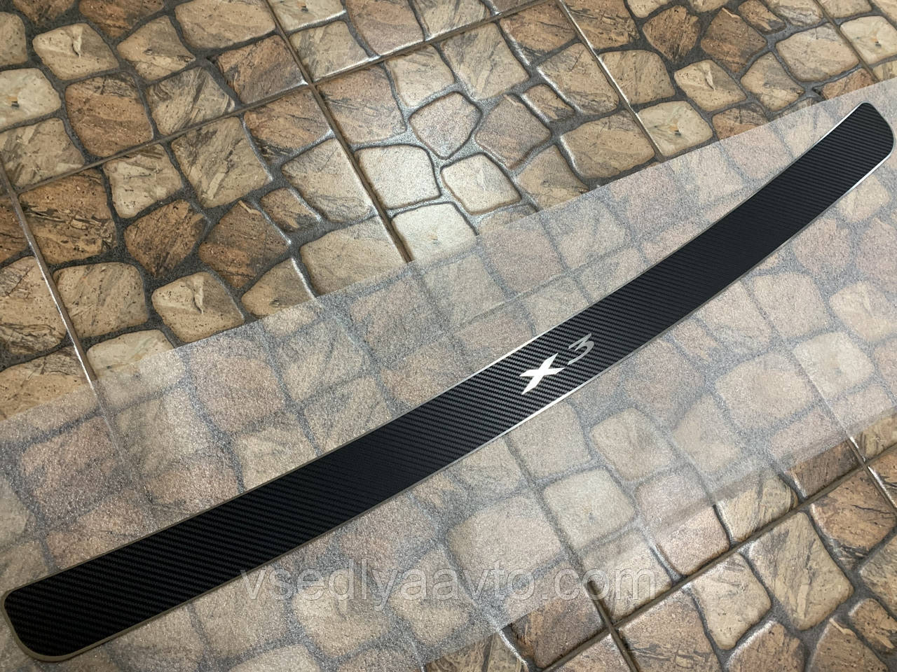 Накладка на бампер для BMW X3 II (F25) з 2010 р. (Carbon), фото 1