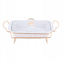 Марміт прямокутний з підставкою 1,3 л Kamille  KM 6416