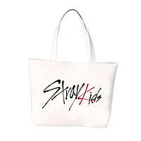 Экосумка шопер Стрей Кидс Stray Kids 31,5х31,5 см белая (23249)