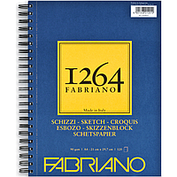 Альбом на спирали (горизонтальная) для рисунка и эскизов 1264 А4 90г/м2 120л слоновая кость Fabriano