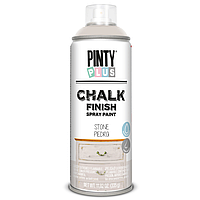 Краска-аэрозоль на водной основе Chalk-finish, Светло-серая, 400 мл, PINTYPLUS