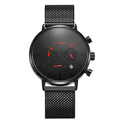 Чоловічий наручний годинник Sinobi S9807G (11S9807G02) (Чорний)
