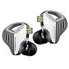 Динамічні навушники KZ ZVX MIC із подвійними драйверами (Сріблястий), фото 2