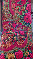 Женский платок палантин с орнаментом бахромой шёлковые кисточки с орнаментом