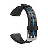 Змінний ремінець для фітнес браслета Lemfo P3 Plus (Чорно-синій), фото 2