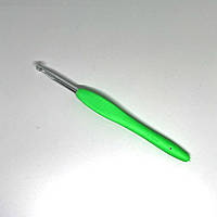 Крючок для вязания алюминиевый №5 силиконовая ручка