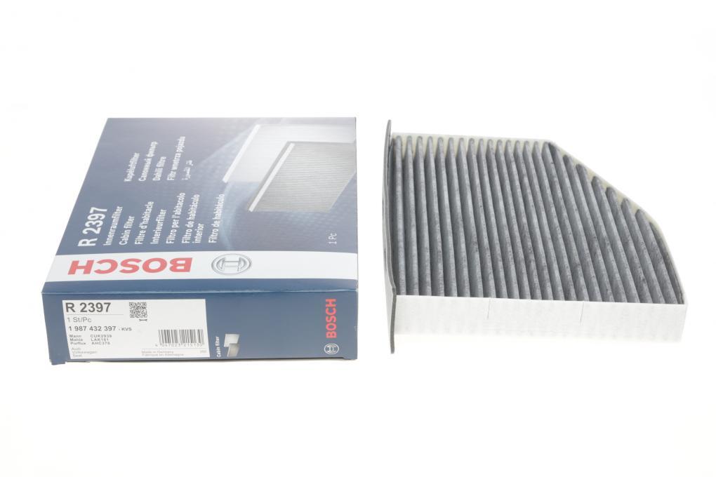 Фільтр салону VW Caddy 1.9TDI 03- (вугільний) BOSCH 1 987 432 397 UA62, фото 1