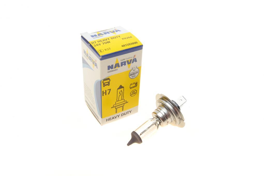 Автолампа H7 24V 70W PX26d Heavy Duty NARVA 487293000 UA62, фото 1