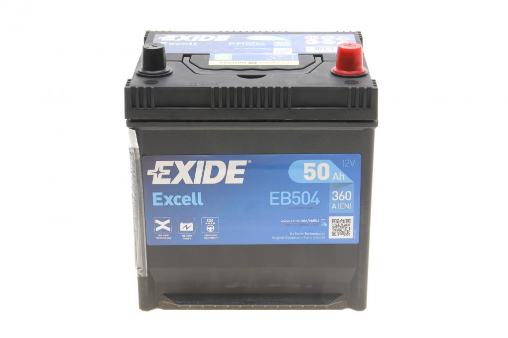 Акумуляторна батарея 50Ah/360A (200x173x222/+R/B1) Excell (Азія) EXIDE EB504 UA62, фото 1
