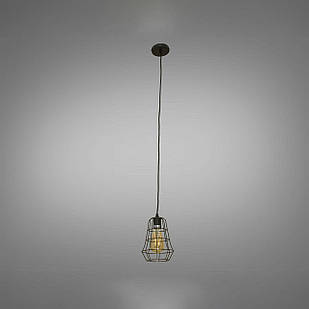 Люстра-підвіс у стилі лофт на 1 лампу E27 колір каркаса чорний D-2186/1