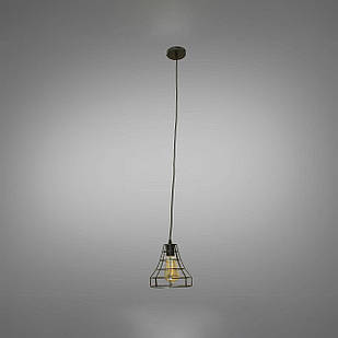 Люстра-підвіс у стилі лофт на 1 лампу E27 колір каркаса чорний D-A2219/1