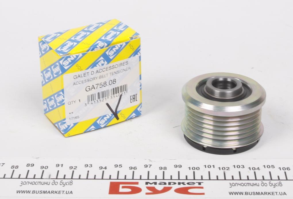 Шків генератора Citroen Berlingo/Jumpy/Jumper/Nemo 1.4/1.6/2.0/2.2HDi SNR GA758.08 UA62