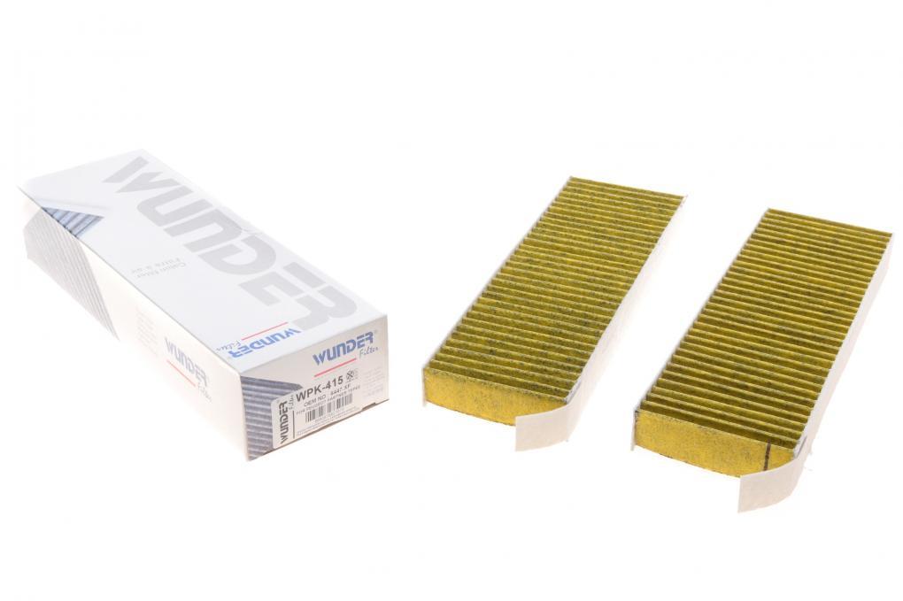 Фільтр салону Citroen Berlingo/Peugeot Partner 08- (к-кт 2шт.) (вугільний) WUNDER FILTER WPK 415 UA62, фото 1