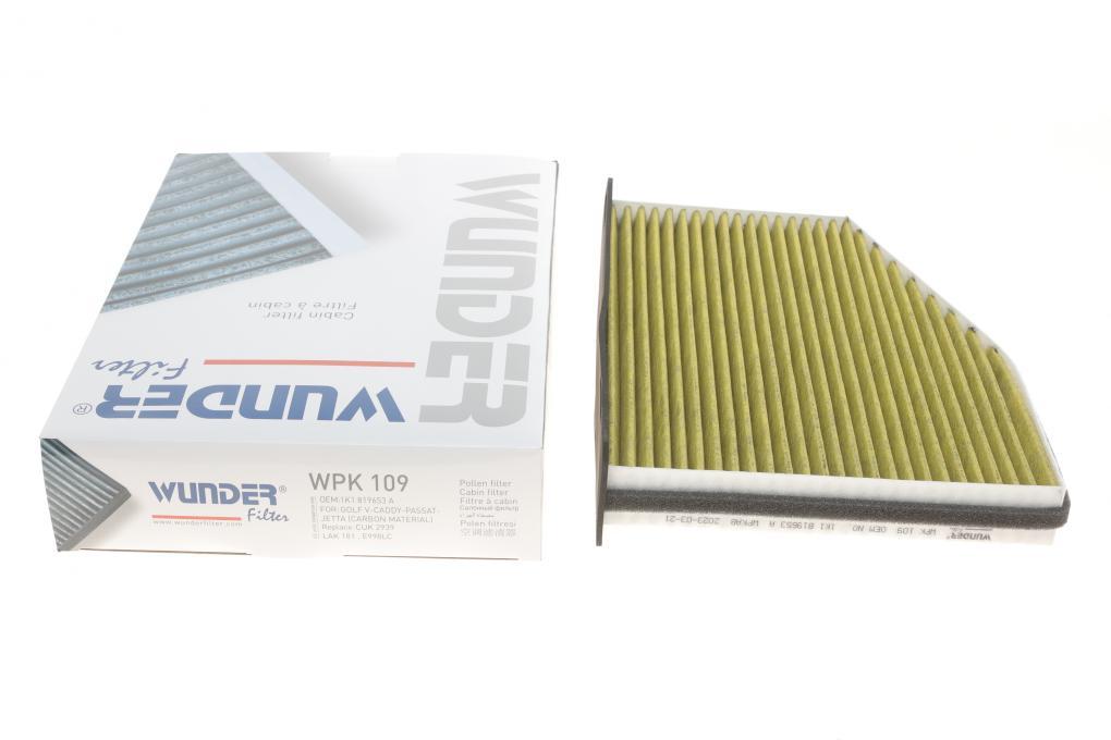 Фільтр салону VW Caddy 1.9TDI 03- (вугільний) WUNDER FILTER WPK 109 UA62, фото 1