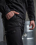 Тактичний костюм SoftShell Police black ВТ7623, фото 6