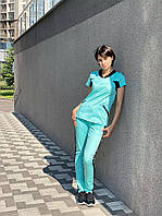 Женский медицинский костюм «Инвита» мятного цвета