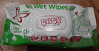 Серветки вологі дитячі з клапаном Wet Wipes Baby, 120 шт Код: 10565