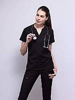Жіночий медичний костюм «Ніка» чорного кольору