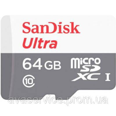 Карта пам'яті SanDisk 64GB microSD class 10 Ultra Light (SDSQUNR-064G-GN3MN)