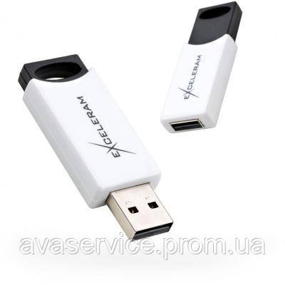 USB флеш накопичувач eXceleram 64GB H2 Series White/Black USB 2.0 (EXU2H2W64)