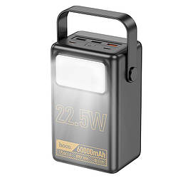 УМБ портативне зарядне Power Bank HOCO J110 60000mah 3Type-C, USB, QC, 22.5W, чорне