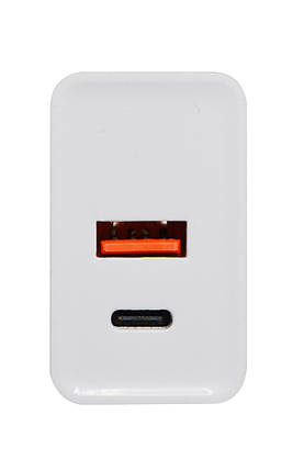 Мережевий зарядний пристрій AR-QC-PD 5V 3A USB/TYPE C White (7614), фото 4